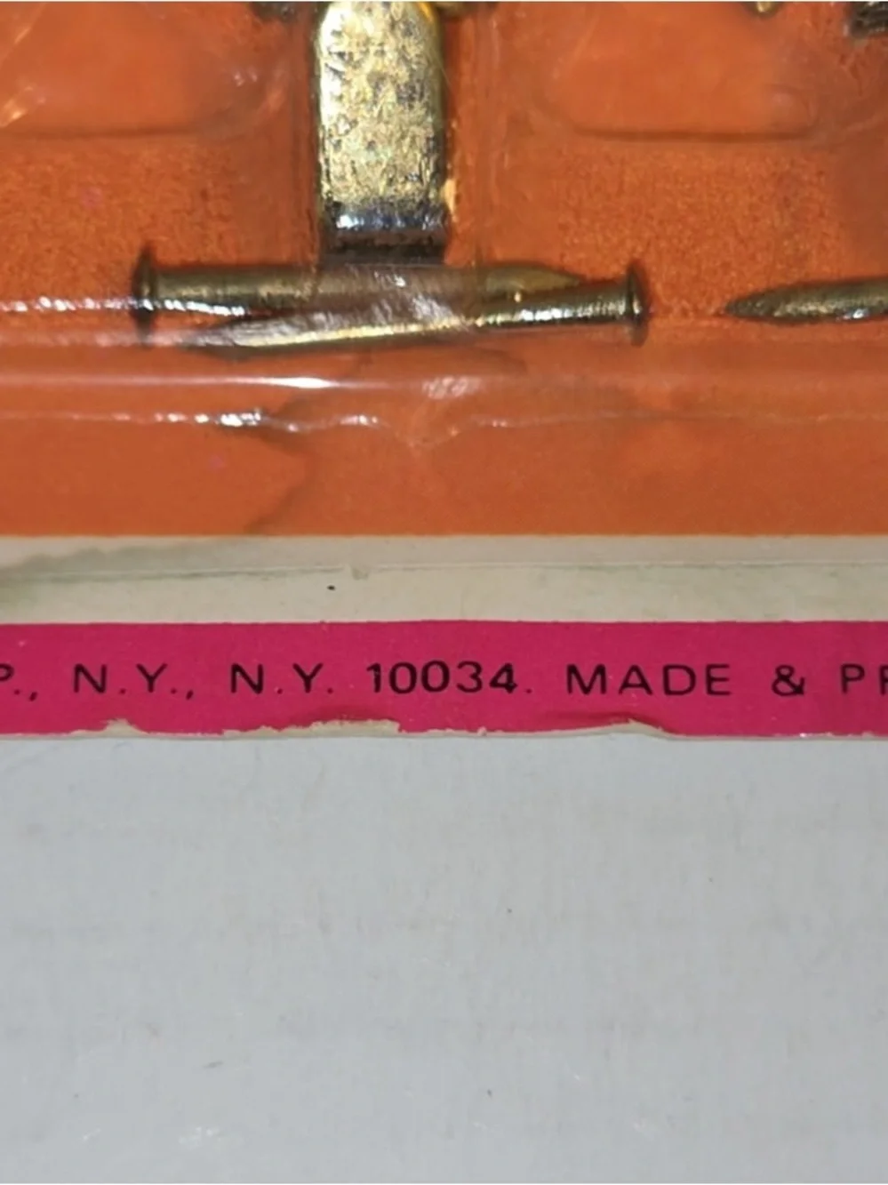 Vintage Small Metal Hooks American Eagles Brass Tone 1974 Arjan Set of 3